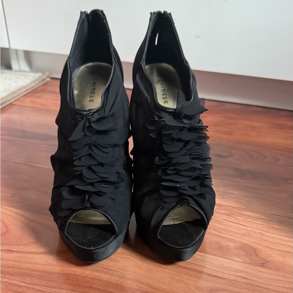 Chinese Laundry Black Peep Toe Heels